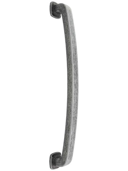 Belcastel Flat-Bottom Appliance Pull - 12 inch Center-to-Center in Distressed Antique Silver.